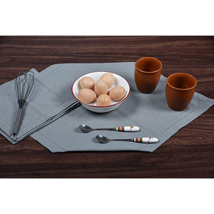 Hermoso DISEÑO DE Piccoding gris 8 piezas Juego de textiles para el hogar 100% Servilletas de algodón 180 GSM 18 \ "X18 \" Exportador superior de tela tejida líder - Product Image 2