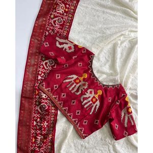 Ensemble de sari en georgette Zardozi pour femmes, 6 m avec pièce de chemisier, multicolore, fabriqué en Inde - Product Image 5