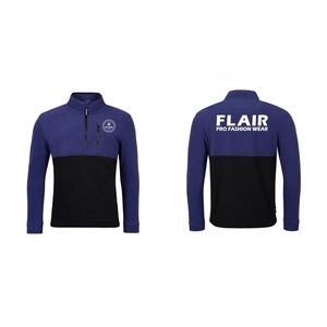 Veste polaire technique d'hiver pour homme avec logo personnalisé du fabricant, décontractée, demi-zip, coupe-vent, imperméable, pull à col montant brodé - Product Image 1