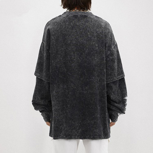 เสื้อยืดคอกลมแขนยาวซักกรดสองชั้นเสื้อยืดคอกลมยาวซักกรดสองชั้นออกแบบได้ตามต้องการ - Product Image 2