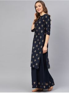 Kurti Palazo ของผู้หญิงพิมพ์ลายแบบใหม่ล่าสุดมีดีไซน์สุดพิเศษ - Product Image 3