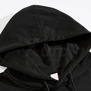 Sweat à capuche moderne à broderies, 100% coton molletonné, chaud, élégant, streetwear, avec poche pour les tenues décontractées d'hiver - Product Image 5
