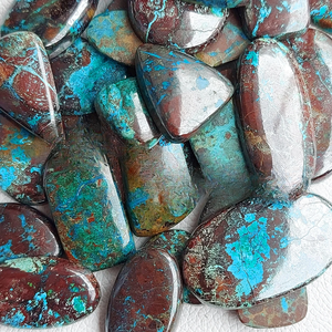 หินอะซูไรต์ธรรมชาติอัญมณีหลวมขนาดและรูปร่างผสม - Product Image 3