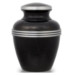 Urna de cremación para adultos de latón de nuevo diseño de alta calidad con Peltre y urna de cremación clásica superior con acabado negro. - Product Image 1