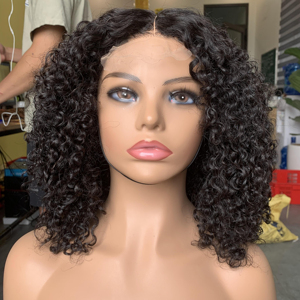 100% vietnamien Remy cheveux alignement complet des cuticules pas d'emmêlement pas de perte eurasienne bouclés dentelle avant perruque avec dentelle HD transparente - Product Image 1