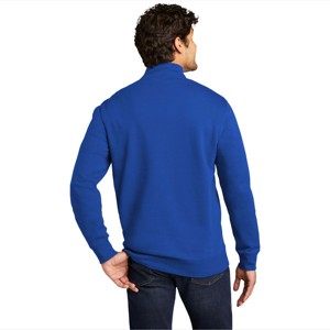 <b>Mens</b> <b>Quarter</b>-<b>Zip</b> Pullover Black Sweatshirt Warm and Comfortable <b>Fleece</b> Top for Casual Wear Ideal for Layering in Fall - Product Image 5