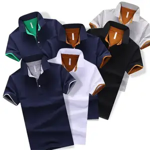 New Design Custom Logo Men's Short-Sleeve Polo Shirts Men Casual Polo Shirts Cotton Polo Shirts