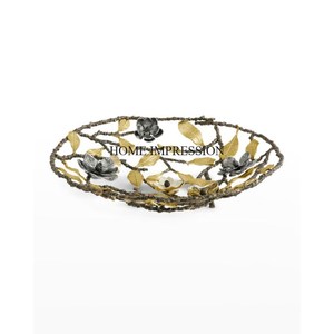 Cuencos de Servir Modernos y Creativos de Diseño, con Hojas y Flores Fundidas en Aluminio, de Aspecto Admirable, Muy Elegante y Único, de la India - Product Image 1