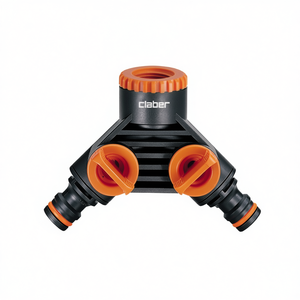 Claber GARDENLIFE 8599 <b>Quick</b>-Fit 2-Way Irrigation Tap <b>Connector</b> Garden Water Connectors - Product Image 2