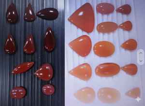 เครื่องประดับคุณภาพสูงสำหรับผู้หญิง ล่าสุด ออนไลน์ พลอยคาร์เนเลียนธรรมชาติทรงหยดน้ำเรียบ แบบหลวม ขายส่ง - Product Image 5