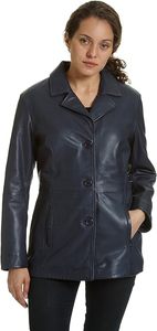 Chaqueta clásica de cuero Nappa para mujer, chaqueta de motorista de cuero auténtico para mujer, chaqueta de cuero puro para mujer - Product Image 2