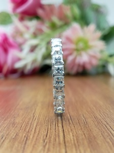Classic VVS Lab Grown Princess Cut Diamond Engagement <b>Ring</b> 18K Gold for Certified Prong Setting Wedding Band <b>Fine</b> <b>Ring</b> for - Product Image 3