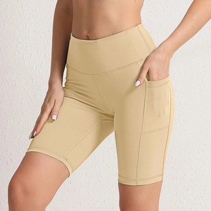 Shorts pour femmes taille haute séchage rapide Fitness Legging Shorts Yoga Squat-Proof Gym pantalons d'entraînement cyclisme Sport poche cyclisme - Product Image 1