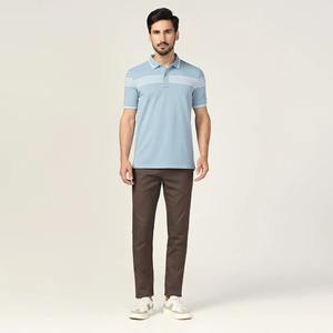 Jersey de secado rápido con patrón sólido para hombre, camisetas de golf de manga corta informales, diseño personalizable al por mayor - Product Image 3