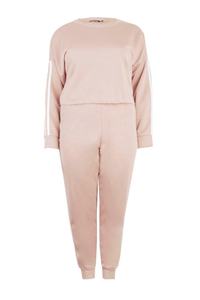 Conjunto de chándales deportivos a rayas laterales para mujer, sudaderas personalizadas, ropa de calle, Sudadera con capucha - Product Image 3