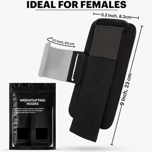 Ganchos de gimnasio de levantamiento de pesas con logotipo personalizado de neopreno de la mejor calidad con protección profesional - Product Image 6