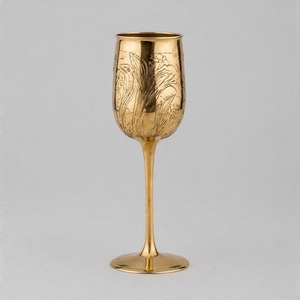 AltarAura Sacred Chalice Antique Brass Communion Wine <b>Glass</b> Handcrafted Vintage <b>Goblet</b> for Church and Spiritual Ceremonies - Product Image 1