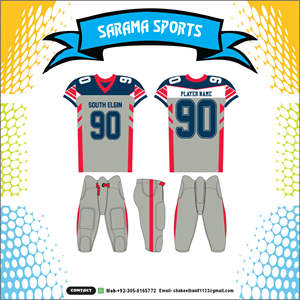 Uniforme de football américain sublimé avec impression et emballage de logo de conception personnalisée, - Product Image 4