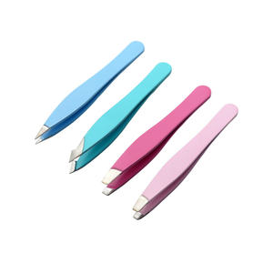 Pinzas para cejas con revestimiento de Color de tamaño Mini, pinzas para cejas para depilación encarnada de belleza de pelo recto puntiagudo inclinado en Pakistán - Product Image 1