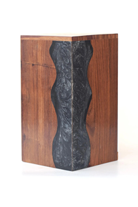 Rosewood & Black Resin Cremation Urn Elegant Wooden <b>Ashes</b> Box Personalized Cremation <b>Keepsake</b> - Product Image 5