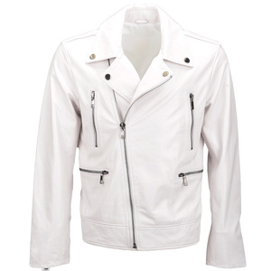 Veste en cuir d'hiver de qualité supérieure pour homme, personnalisée, style Letterman avec fermeture éclair pour la conduite à moto - Product Image 1