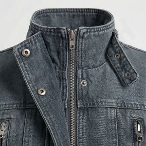 Vestes courtes en jean décontractées populaires pour femmes, vestes en jean pour femmes, vêtements d'extérieur élégants, vêtements de rue tendance, haut de couleur personnalisée - Product Image 4