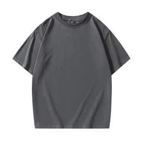 Logo personalizzato 200GSM peso massimo in 100% in <span class=keywords><strong>microfibra</strong></span> cotone <span class=keywords><strong>dolcevita</strong></span> da uomo ampia vestibilità oversize t-shirt con motivo ricamato - Product Image 1