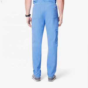 Elastic Waistband Knitted 100% Cotton Unisex Scrub Pants with Side Pockets Breathable Comfortable Hospital Use - Product Image 2