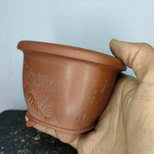 Pot à bonsaï en argile de forme carrée, fait à la main, rouge, non verni, de luxe, populaire en 2026 - Product Image 5