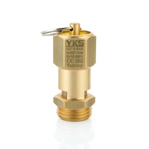 Soupape de sécurité en laiton scellée certifiée CE 1/2'' 9 bars - Soupape de surpression de type scellé - Matériau en laiton - Product Image 1