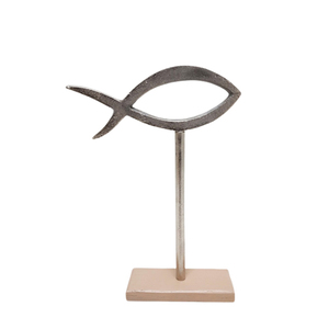 Sculpture décorative en fer pour table avec base carrée, couleur verte et brune, style américain, faite à la main, personnalisée - Product Image 6