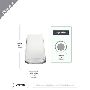 VTC7205 - Alder Glass <b>Hurricane</b> <b>Candle</b> Holder - 4.5 - Product Image 3
