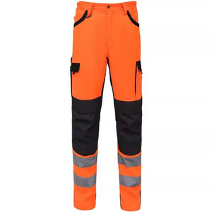 Offre spéciale Vêtements de travail de sécurité en polyester haute visibilité Veste et pantalon réfléchissants haute visibilité avec logo personnalisable - Product Image 4