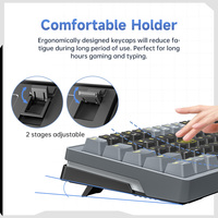 Clavier mécanique de jeu AG68 avec interrupteurs hot-swap, connectivité USB-C, éclairage arc-en-ciel, ergonomie Gasket et bouton rotatif