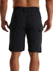 Pantalones cortos Cargo al por mayor más vendidos, pantalones cortos Cargo de algodón tejido elástico de cintura media, pantalones cortos Cargo lisos para hombre, pantalones cortos de entrenamiento para gimnasio - Product Image 2