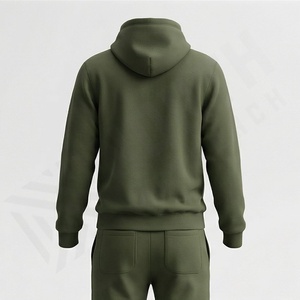 Ensemble survêtement d'hiver personnalisé OEM avec logo, deux pièces, coupe ajustée, pantalon de survêtement et sweat-shirt, vêtements de sport, tenue de jogging pour l'entraînement - Product Image 2