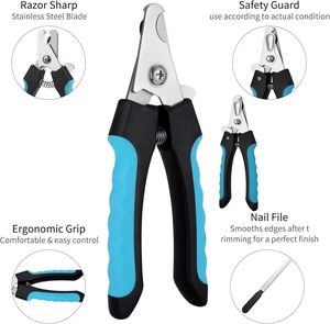 Rasoir de maison lame tranchante coupe-ongles pour chiens et chats tondeuses produits de toilettage pour animaux de compagnie garde de sécurité éviter la surcoupe Lime à ongles gratuite - Product Image 3