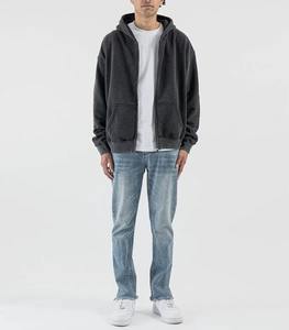 Sudaderas con capucha personalizadas para hombre, con cremallera, 100% algodón, forro polar, cuello alto, color y logotipo personalizados - Product Image 6