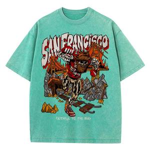 Camisetas de Manga Corta para Hombre, Corte Regular, Estilo Vintage Lavado, Algodón de Alta Calidad, Cuello Redondo, Estilo Urbano, Secado Rápido - Product Image 2