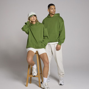 Sudadera con capucha de hombre de Color Pino oscuro de alta calidad hecha a medida 100% diseño de bolsillo de algodón serigrafía suéter liso con capucha para hombre - Product Image 5