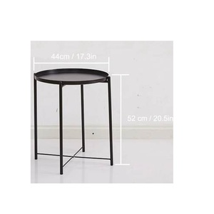 Muebles de mesa de centro de metal negro para el hogar y el restaurante Muebles de mesa de hierro de tamaño personalizado con polvo - Product Image 1