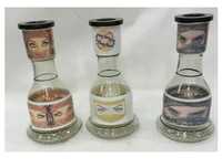 Vases et bases de chicha de luxe Farida en verre égyptien laqué laiton, imprimés sur mesure, remplis d'eau, pour promotion touristique et fumer la chicha