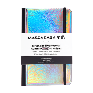 Quaderno Promozionale Personalizzato con Design a Strisce Metalliche per Gadget - Product Image 3