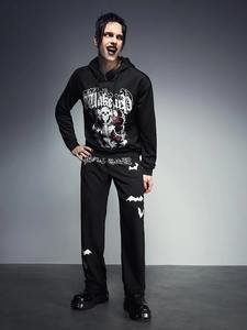 กางเกงแทร็คผ้าลูกฟูกผู้ชายแฟชั่นใหม่ เอวสูง ระบายอากาศ กันลม สไตล์ลำลอง สตรีทแวร์ คุณภาพสูง สีพื้น - Product Image 4