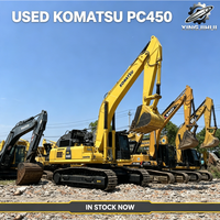 Excavatrice sur chenilles Komatsu PC450 de 45 tonnes, grande pelle minier lourde avec moteur SAA6D125E5, excavatrice de construction japonaise d'occasion