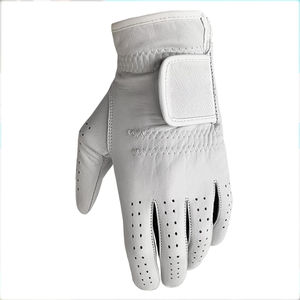 Gants de golf de sport pour adultes de conception personnalisée de qualité supérieure en cuir véritable respirant et imperméable en peau de mouton antidérapant et confortable - Product Image 1