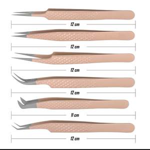 Vente en gros Marque privée Pince à épiler Cils nettoyants Extension de la pince à épiler Cils blancs incurvés et pointus par Dentric Implants - Product Image 5
