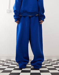 Pantalon de survêtement surdimensionné à jambe large et plate en polyester/coton écologique 2025 personnalisé DTF imprimé Logo pour femmes, nouvel arrivage - Product Image 4