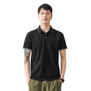 Logo personnalisé pour hommes brodé pour les t-shirts polo polos de golf de sport de haute qualité tissu tricoté en usine caractéristique anti-rides - Product Image 2