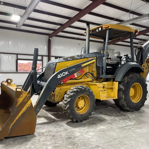 Chargeuse-pelleteuse John Deere 410K de 2014 avec godet à attache rapide, boîte de vitesses, pompe, moteur, composants principaux disponibles - Product Image 1